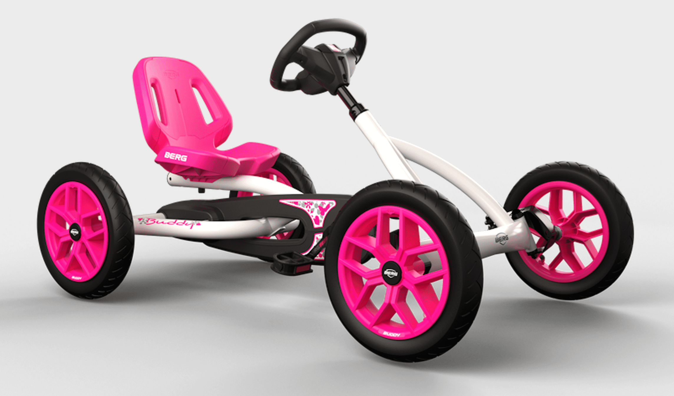 BERG Gokart Buddy White/Pink 2.0 (Facelift 2022) - Gokarthof Onlineshop