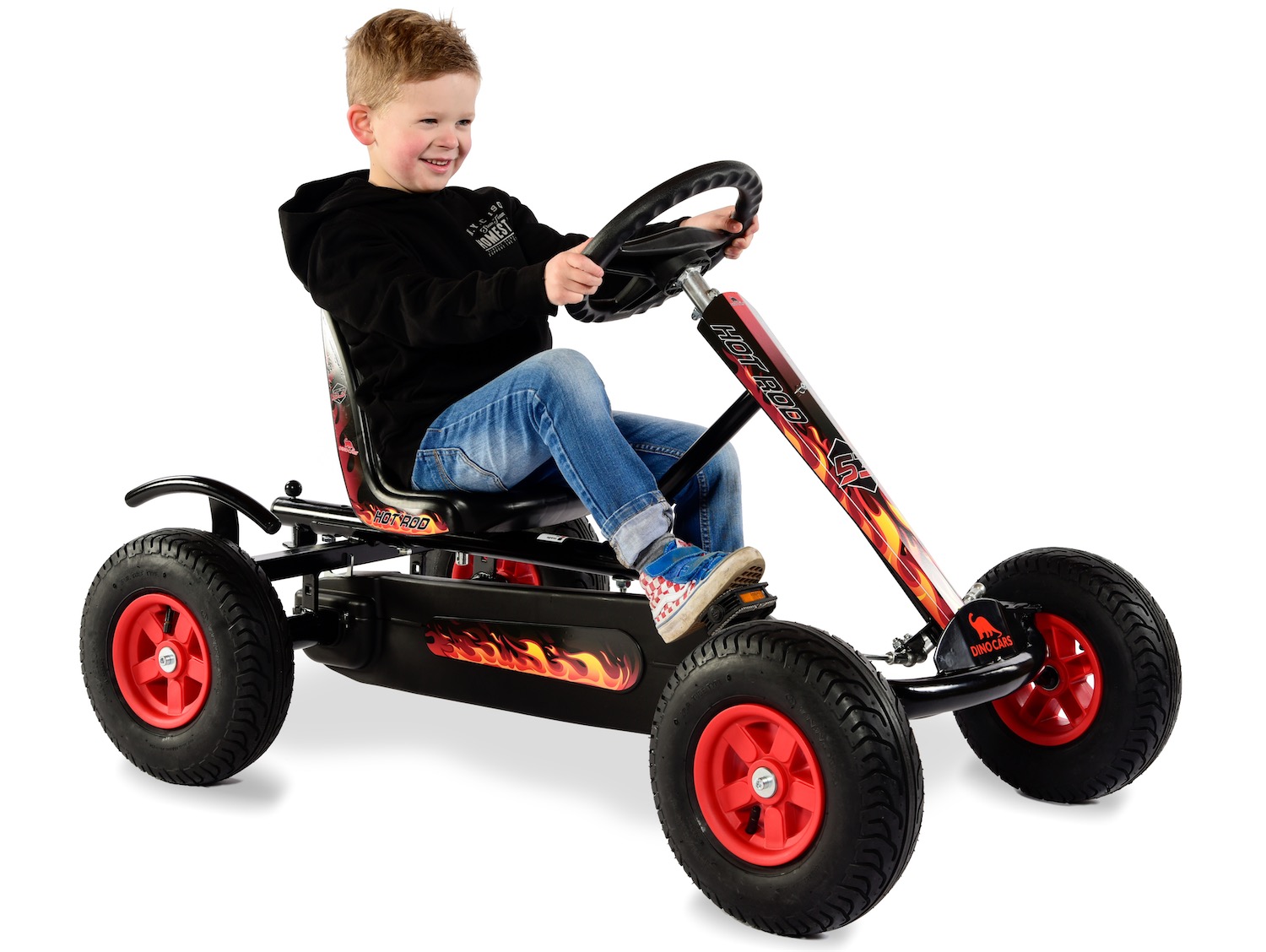 DINO CARS Gokart Junior Hot Rod BF1 schwarz/feuerrot