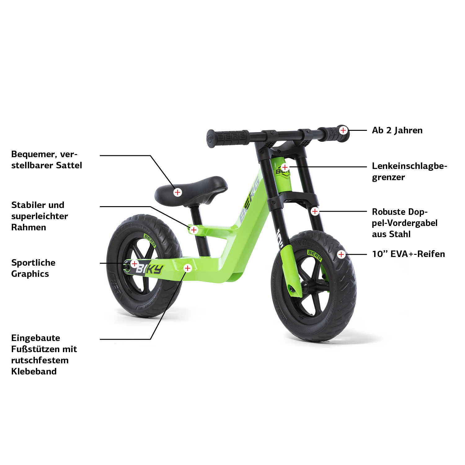 Gokarthof BERG Laufrad Mini - Biky Onlineshop Green