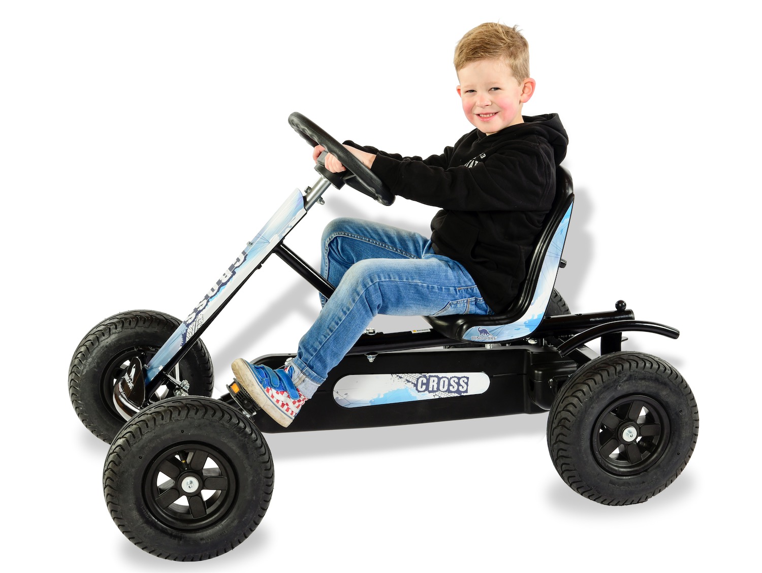 DINO CARS Gokart Junior Cross BF1 schwarz/blau-weiß